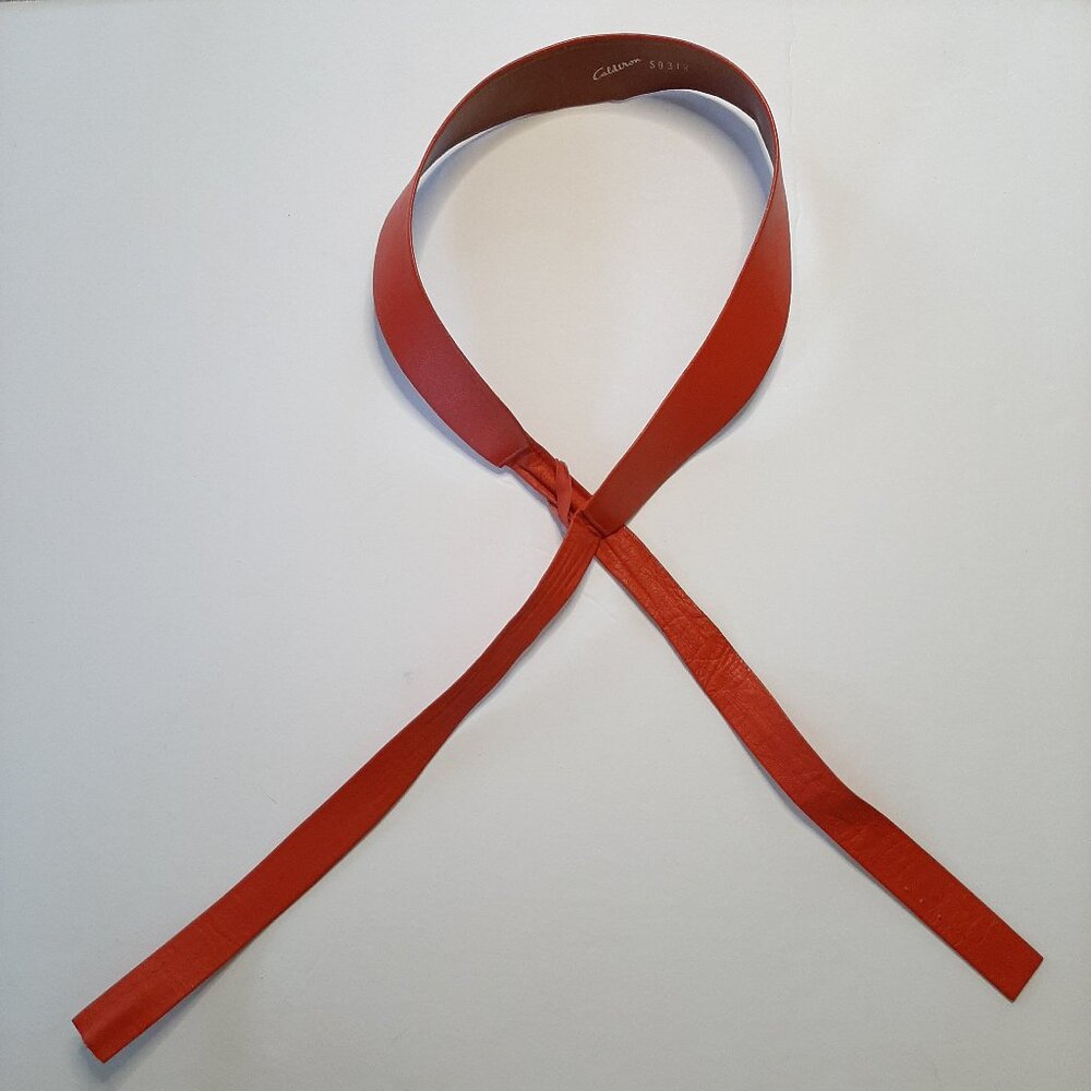 Vintage Orange Calderon Tie Belt